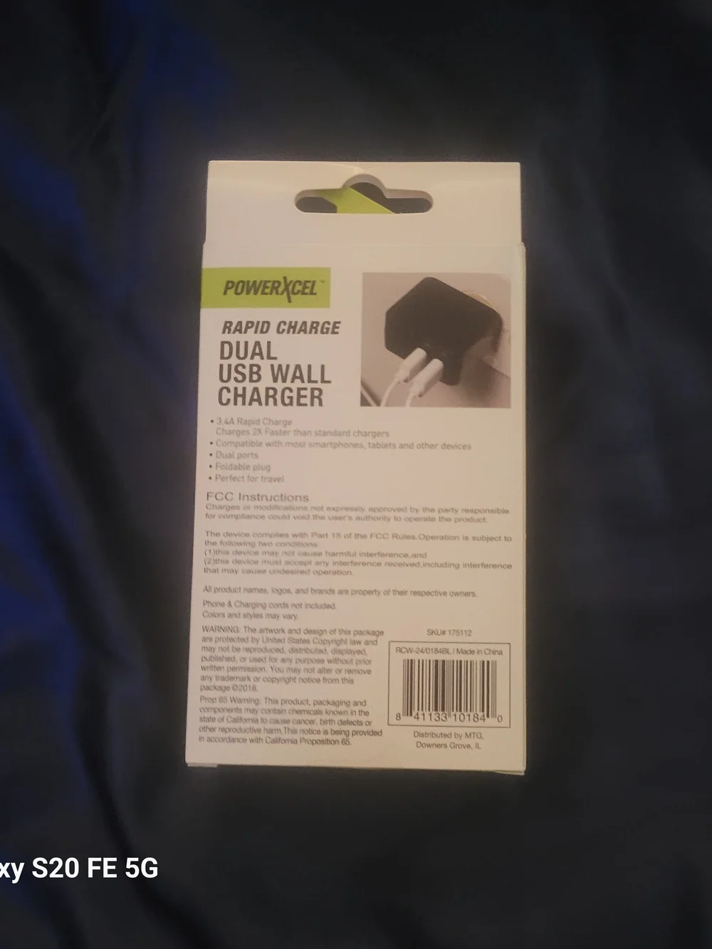 3.4A Rapid Charge Dual USB Wall Charger - Black